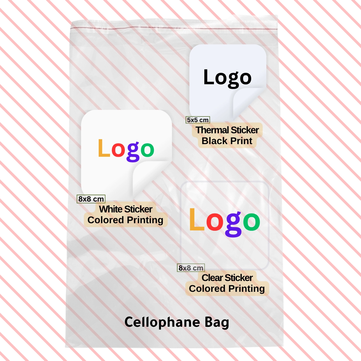 Custom Cellophane packaging with your store logo
