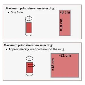 Custom Print Area - Cylindrical Travel Mug 600ml