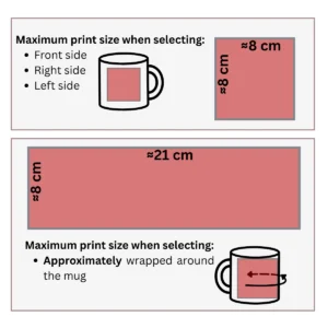 Custom Print Sizes and Templates for Ceramic Mug on Demand
